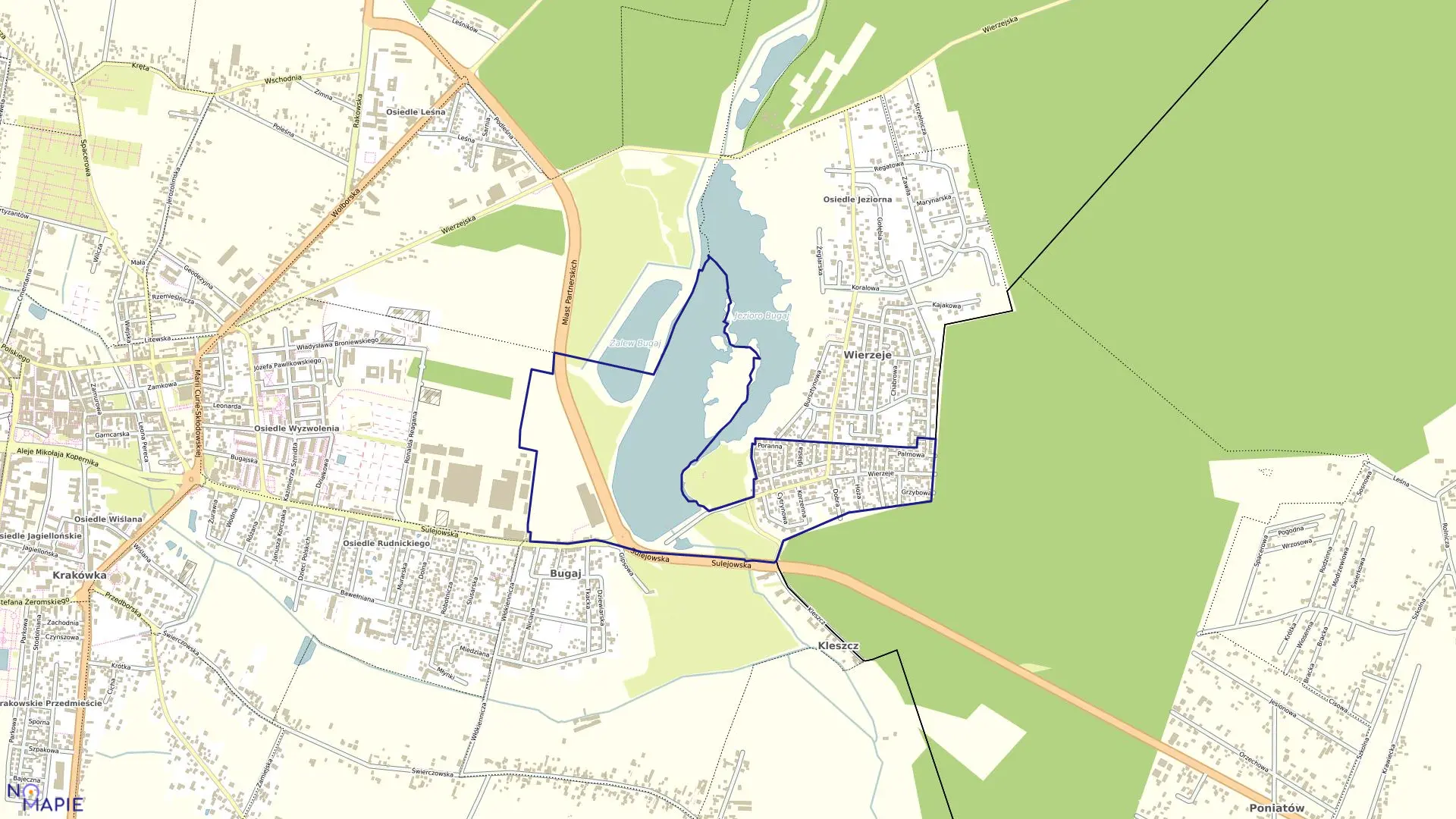 Mapa obrębu OBRĘB 19 w mieście Piotrków Trybunalski