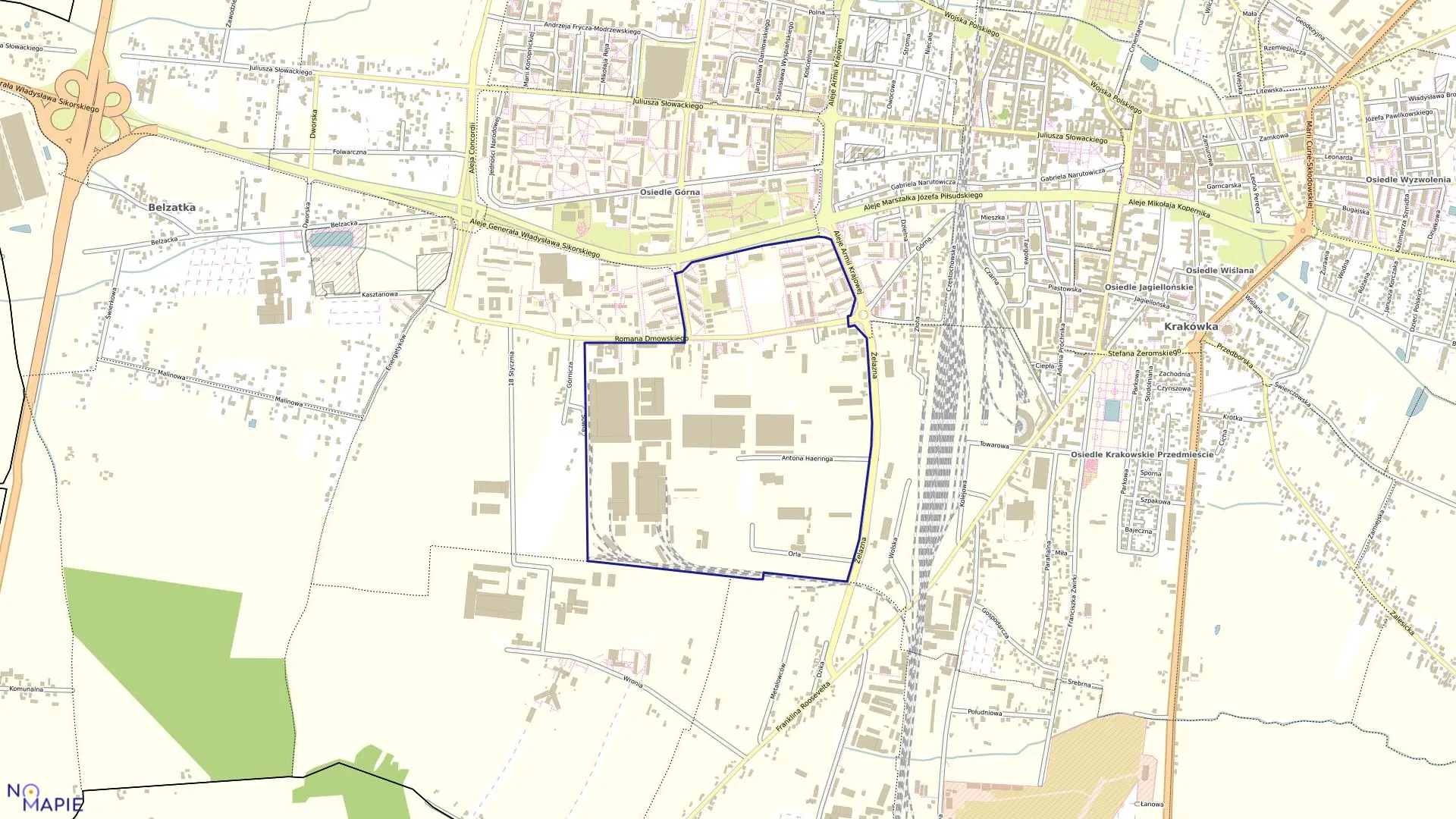 Mapa obrębu OBRĘB 31 w mieście Piotrków Trybunalski