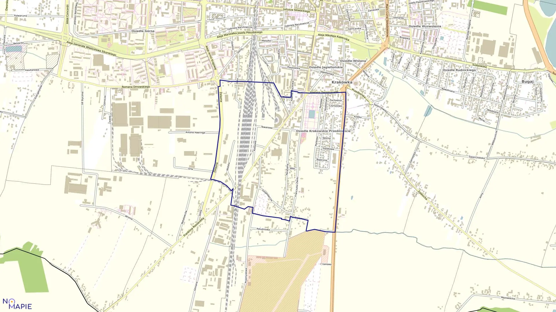 Mapa obrębu OBRĘB 32 w mieście Piotrków Trybunalski