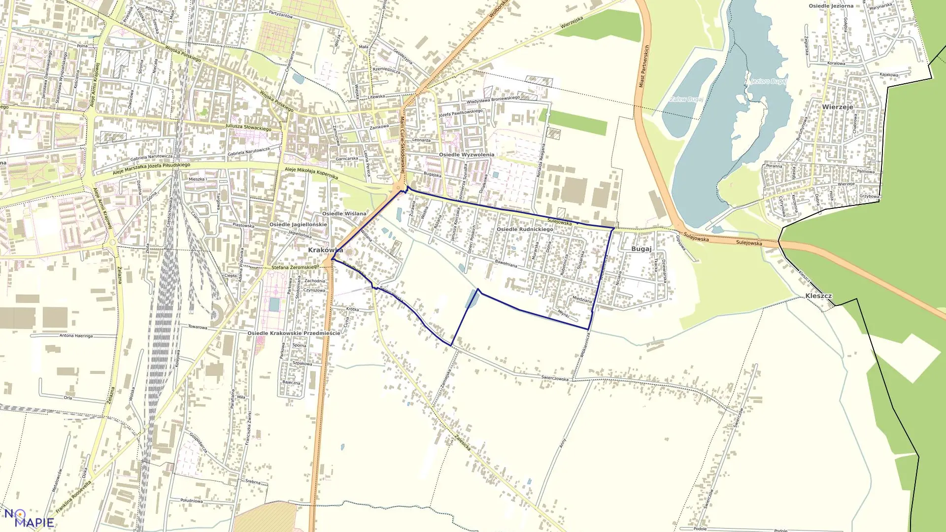 Mapa obrębu OBRĘB 34 w mieście Piotrków Trybunalski