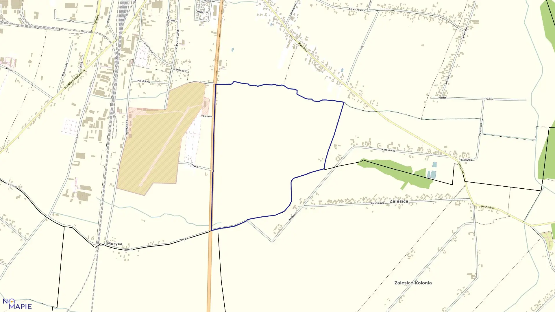 Mapa obrębu OBRĘB 39 w mieście Piotrków Trybunalski