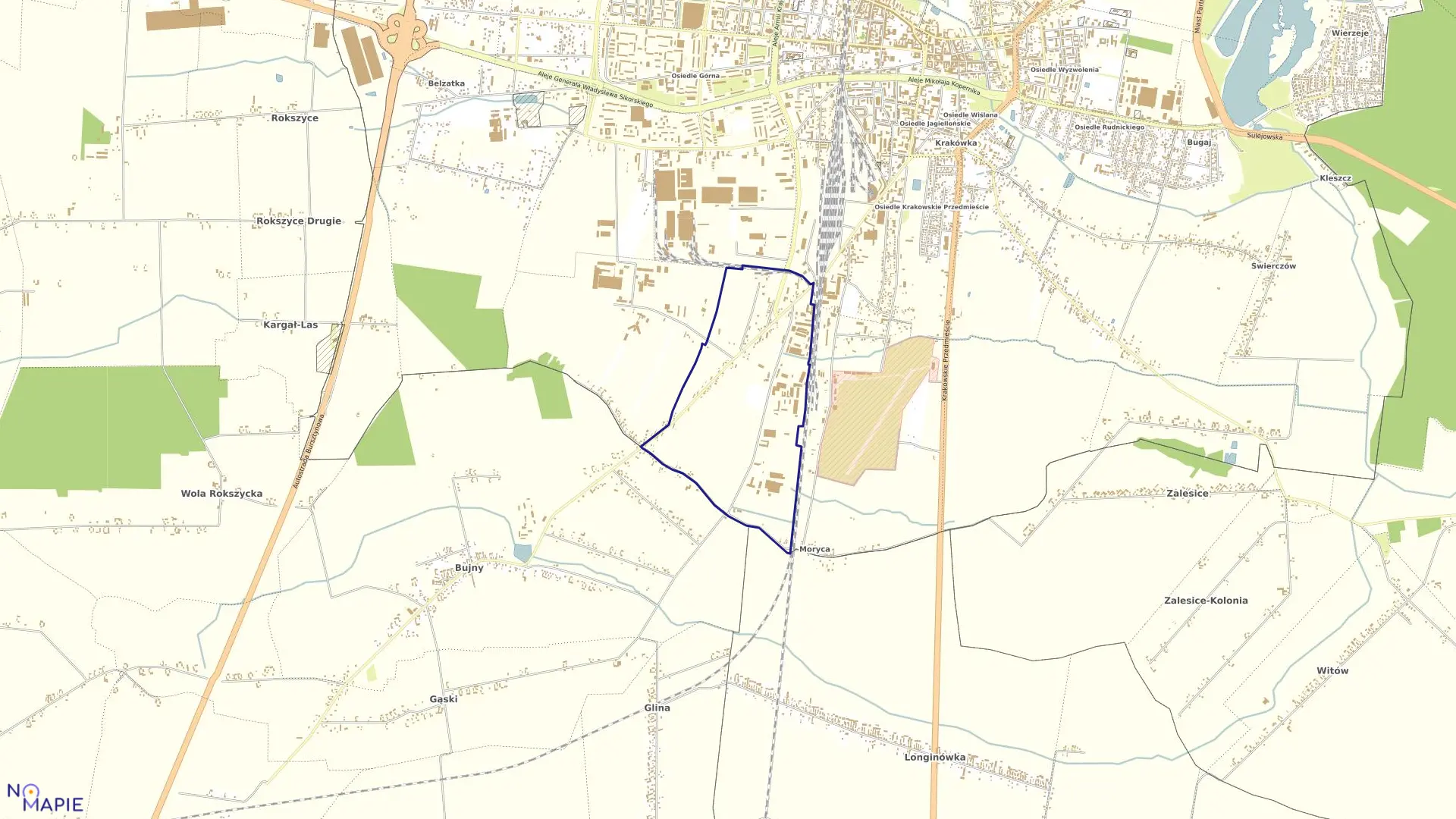 Mapa obrębu OBRĘB 41 w mieście Piotrków Trybunalski