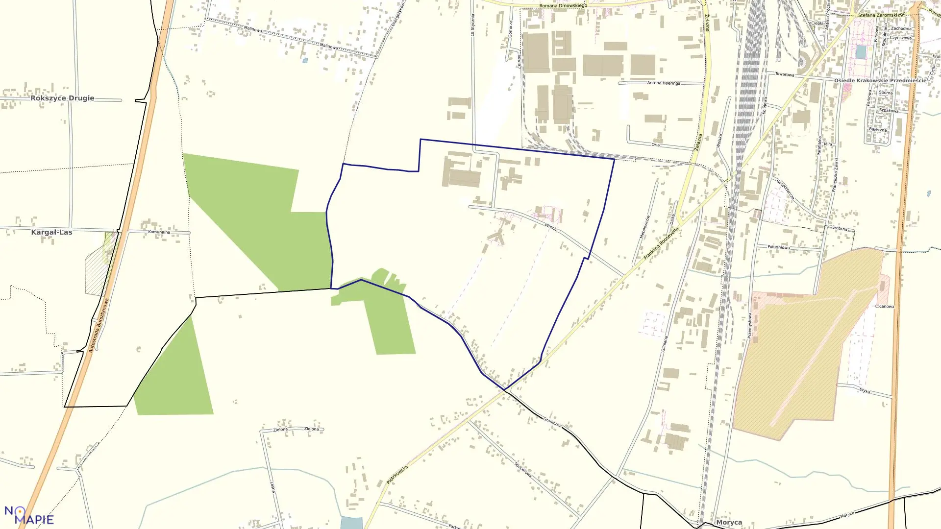 Mapa obrębu OBRĘB 42 w mieście Piotrków Trybunalski