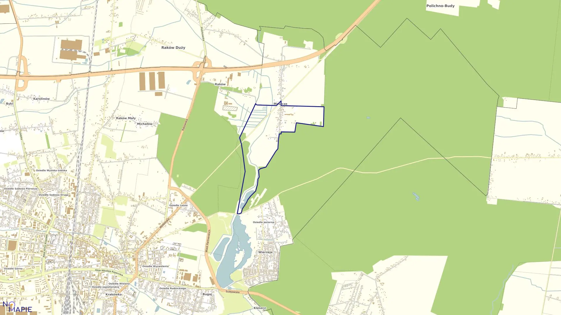 Mapa obrębu OBRĘB 46 w mieście Piotrków Trybunalski