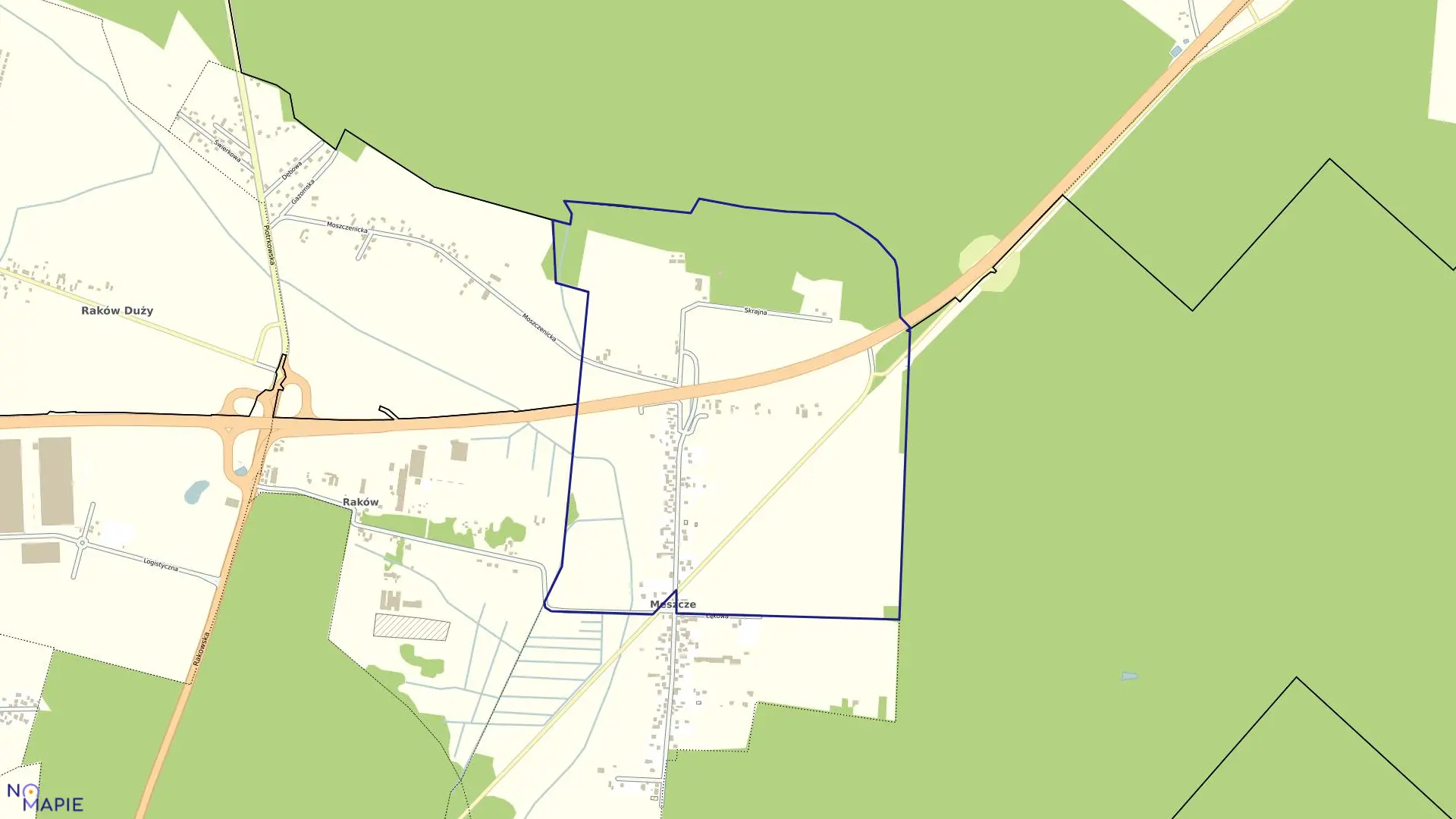 Mapa obrębu OBRĘB 47 w mieście Piotrków Trybunalski